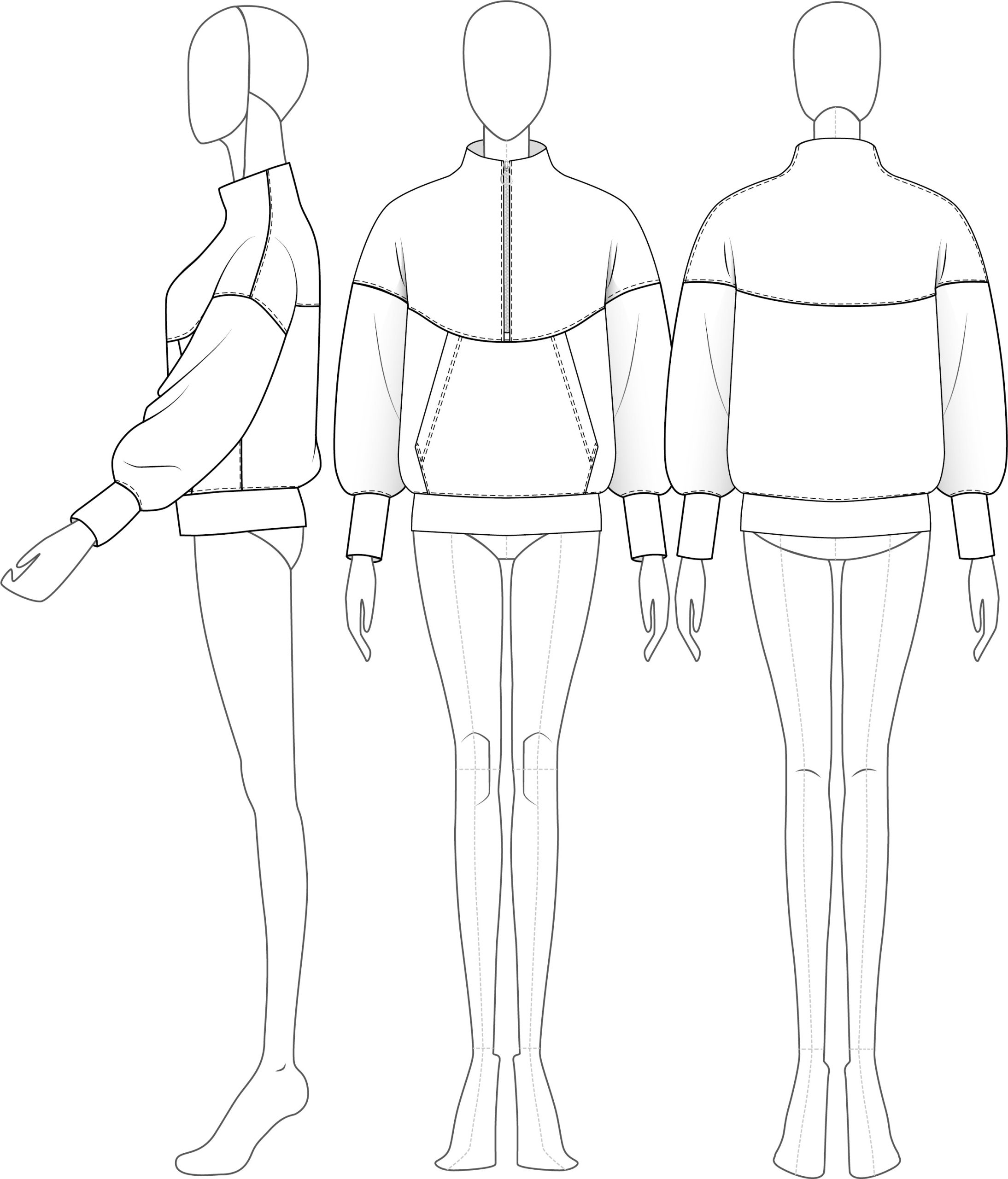 Джемпер Ноема Half-Zip - PDF-викрійка - Зображення 5